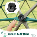 Hapfan 10 ft Climbing Dome Swing Set with Saucer Swing, Jungle Gym for Kids Outdoor Backyard, Supports 800lbs, Easy Asssembly, Rust-Resistant Outdoor Playset for Ages 3-8 8-12 (Green and Brown) by TinyTreasures Baby Boutique