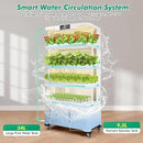 4-Tier Hydroponics Growing System Kit with 130 Pods, Lager Indoor Garden System with LED Grow Light, Automatic Quiet Water Circulation, Food-Grade PP Material Hydroponic Tower for Vegetables by GreenHaven Gardens