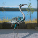Crane Outdoor Decor Statue, Blue Heron Garden Statue Metal Yard Art Outdoor Decoy, Garden Sculptures & Statues for Yard/Lawn/Pond/Outdoor Decoration, 1Pc by CozyNest Decor