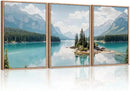 HLNIUC Large Mountain Lake Framed Canvas Wall Art Set,Beautiful Nature Landscape Wall Decor,Lake Forest and Mountain Scenery Art Print,Modern Scenic Wall Painting for Living Room,Bedroom - 16”x24”x3 by CozyNest Decor