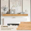 48x8x3 Fireplace Mantel - Handcrafted Hollow Rustic Solid Wood Wall Mounted Floating Shelf with Invisible Heavy Duty Wood Bracket (Natural Wood) by CozyNest Decor