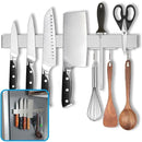 16 Inch Magnetic Knife Holder for Refrigerator - Knife Magnetic Strip for Fridge with Magnetic Hooks - Double Sided Magnetic Knife Bar - Stainless Steel Kitchen Magnetic Knife Hanger Rack