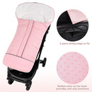 Yoofoss Stroller Cover for Winter, Toddler Stroller Footmuff Universal for Most Stroller, Water Resistant Warm Coral Baby Stroller Bunting Sleeping Bag Pink by TinyTreasures Baby Boutique