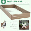 ONCEMORE Galvanized Raised Garden Bed for Vegetables Flowers Herbs, Metal Raised Garden Bed Kit with 2 PCS Tomato Cage, Gloves, Trellis Netting, Plant Labels, Plant Ties, Brown 8×4×1FT by GreenHaven Gardens