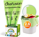 2.6 Gallon Compostable Trash Bags, 100 Count, Extra Thick 0.71 Mil, Certified by BPI and ASTM D6400, Perfect Fit for Small Trash Cans by GreenHaven Gardens