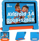 2025 Kids Tablet 10 inch Android 14 Tablets for Kid Octa-Core, 20GB+128GB (TF 1TB), Toddler Tablet with Shockproof Case, 2.4G+5G WiFi 6, Parental Control, Face Unlocked, Split Screen, BT5.0 (Blue) by TinyTreasures Baby Boutique