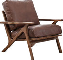 chairus Leather Accent Chair Mid Century Modern Armchair Compfy Upholstered Lounge Arm Chair for Living Room Fireplace/Bedroom/Reception/Dorms, PU Brown by CozyNest Decor