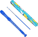 Soprano Recorder Instrument for Kids Beginners Student German Fingering C Key Recorder Instrument 3 Piece with Cleaning Rod and Bag Fingering Chart(Blue) by TinyTreasures Baby Boutique