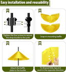 Squirrel Baffle for Bird Feeder Pole, 19-Inch Outdoor Bird Feeder Guard, Squirrel-Proof Birdhouse Baffles, Shepherd's Hook for Outside(Yellow) by GreenHaven Gardens