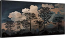 SIGNWIN 30"x60" Extra Large Framed Wall Art Silhouetted Trees at Dusk, Dramatic Forest and Cloudscape for Home Living Room Bedroom Decor (Frame Assembly Required) by CozyNest Decor