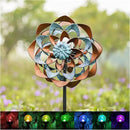 Solar Wind Spinner, Outdoor Metal Wind Spinners with Light, Windmill Decor for Yard Garden, Ideal Gifts for Birthday, Housewarming, Mother's Day, Christmas (13" W x 74" H) by CozyNest Decor