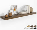 RICHFOCUS 55Inch Floating Shelves for Wall 1 Pack Shelves for Bedroom|Kitchen|Bathroom Wall Mounted Rustic Wood Floating Shelf with Invisible Brackets for Books|Storage|Decor, Walnut by CozyNest Decor