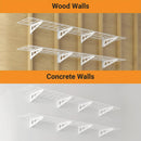 1x6 ft Garage Shelving, 2-Pack Wall-Mounted Shelves for Garage, Kitchen, Pantry Storage, 600 lbs Total Load Capacity Wall Shelving, White by GreenHaven Gardens