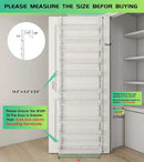 White 10-Tier Over The Door Pantry Organizer, Pantry Organization and Storage, Metal Hanging Adjustable Basket, Wall Spice Rack Seasoning Shelves, Home & Kitchen Essentials by CozyNest Decor