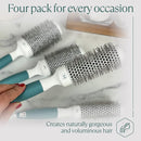 Round Brush Set for Blow Drying and Styling - Ceramic Ionic Thermal Brushes, Wet Hair Brush Bundle with Travel Bag for Women and Men by TinyTreasures Baby Boutique