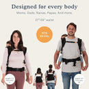 Beco Toddler Carrier with Extra Wide Seat, 100% Cotton - Backpack Style and Front-Carry, Lightweight & Breathable, Toddler Sling Carrier 20-60 lbs (Ecru) by TinyTreasures Baby Boutique