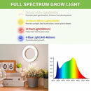 LORDEM 6.3" Bamboo Ceiling Grow Lamp for Indoor Plants, 216 LEDs Full Spectrum Halo Plant Light, Under Cabinet Grow Lights with 4/8/12H Auto Timer Switch Modes, 4 Dimmable Brightness Levels, Tri Head by GreenHaven Gardens