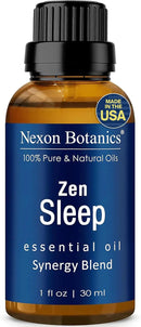 Zen Sleep Essential Oil Blend 30 ml - Lavender & Rosemary Relaxing Oil for Diffusers & Humidifiers - Calming Aromatherapy for Peaceful Sleep - Nexon Botanics by CozyNest Decor