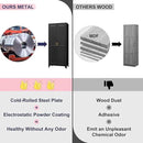 75" Storage Cabinet, Metal Pantry Cabinet, Kitchen Pantry Storage Cabinets with Doors and 4 Shelves, Cabinets for Laundry Room, Living Room, Dinning Room, Assembly Required, Black by CozyNest Decor
