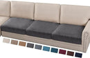 PrinceDeco Velvet Stretch Couch Cushion Cover Extra Large Cushion Slipcover for Chair Loveseat Sofa Cushion Furniture Protector Seat Cushion Sofa Cover (3 Piece XL Sofa Cushion Covers, Grey) by CozyNest Decor