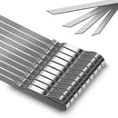 Kabob Skewers 17" Stainless Steel Long BBQ Barbecue Skewers, Flat Metal Kebob Sticks Wide Reusable Grilling Skewers for Meat Chicken,Set of 12 with Storage Bag by GreenHaven Gardens