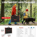 DOKIO 100W Portable Foldable Solar Panel Kit, Compact 21x28in Design 5.9lb with Standalone Controller and USB, Monocrystalline Charger for 12V Batteries, Power Stations, RV Camping Emergency Use by CozyNest Decor