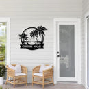 Custom Metal Beach Wall Art Sign - Personalized Size Outdoor/Indoor, Surfboard Decor, Lake House & Coastal Home Decor, Summer Gift - MADE IN USA by CozyNest Decor