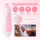 28 in 1 Baby Healthcare and Grooming Kit, Infant Baby Nursery Kit Electric Nail Trimmer Set with Gas Colic Passer Nasal Aspirator Nail Clipper Hair Brush Comb for Newborn Girls Boys (Pink) by TinyTreasures Baby Boutique