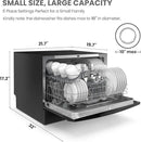 COMFEE’ Countertop Dishwasher, Energy Star Portable Dishwasher, 6 Place Settings & 8 Washing Programs, Speed, Baby-Care, ECO& Glass, Dish Washer for Dorm, RV& Apartment, Black by CozyNest Decor