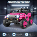 Hikole 24V 2 Seater Ride on Cars for Kids - Remote Control, 20" Spacious Seat, 4WD/2WD Switchable Electric Car with LED Lights, Bluetooth, 3 Speeds, Ride on Toys for Kids 3-8, Hot Pink by TinyTreasures Baby Boutique