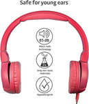 POGS Kids Wired Headphones | The Elephant 2 | Adjustable, Durable Headphones for Kids 3+ | Limited to 85 dB, Microphone | On-Ear | Music-Sharing Function Safe 3.5mm Audio Cable (3.2ft) (rPink) by TinyTreasures Baby Boutique