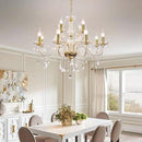 Modern Elegant 12 Lights K9 Crystal Glass Chandelier Golden Pendant Ceiling Lighting European Style for Dining Living Room Bedroom Transparent,12 E12 Bulbs Required by CozyNest Decor