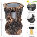 pearlstar Solar Lanterns Outdoor Tree Stump Fire Flame Light Halloween Decorative Solar Powered Lantern Waterproof Decor for Patio Garden Yard Pathway Lawn Deck,2PACK by GreenHaven Gardens