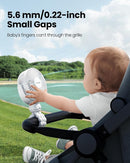 Gaiatop Mini Portable Stroller Fan, Battery Operated Small Clip on, Detachable 3 Speed Rechargeable, 360° Rotate Flexible Tripod Better Cooling for Car Seat Crib Treadmill Travel White by TinyTreasures Baby Boutique