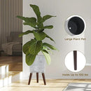 Flower Pot with Legs Tall Flower Pot with Drainage Holes for Indoor and Outdoor Decorative Planting (Gray Wave, 12 Inches) by CozyNest Decor