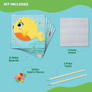 jackinthebox Poke Poke Art – Ocean Theme, Mess-Free Fabric Art and Craft, Flower Pressing Kits, Gift for Kids, Toys for Girls and Boys Ages 4 5 6 7 8 by TinyTreasures Baby Boutique