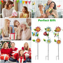 3 Pcs Sunflower＆Butterly＆Ladybug＆Dragonfly Decorative Garden Stakes,23.5 in Metal Sunflower Yard Art for Outside Decor,Spring Outdoor Decor for Mom,Women,Grandma by CozyNest Decor