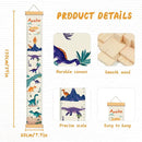 Customize Name Canvas Growth Chart for Kids, Dinosaur Unisex Kids Room Wall Decor, Measuring Height Chart, Wall Tape with Height Chart for Kids, Foldable Height Tracker, Lightweight by TinyTreasures Baby Boutique