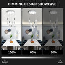 OKELI 5-Light Pendants Light for Kitchen Island Dining Room, 6000K Bubble Crystal Modern LED Kitchen Hanging Lights, 30W Chrome Pendant Lighting Fixture, Round by CozyNest Decor