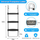 Trampoline Ladder Slide Kit, Trampoline Universal 3 Steps Wide Ladder & Buffer Slide,Universal Step Slider for 10ft 12ft 14ft 15ft 16ft Trampoline, Easy to Climb and Slider for Children/Kids by TinyTreasures Baby Boutique