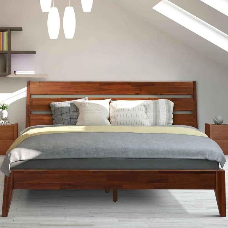 Acacia Emery Wood Platform Bed Frame for Modern Bedrooms