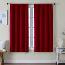 Simplebrand Ava Red Blackout Curtains for Bedroom 63 Inch Length 2 Panels Set, Nursery Thermal Insulated Energy Saving Rod Pocket Window Treatment Curtains Blackout Drapes, W40 x L63 Inch, Red by TinyTreasures Baby Boutique