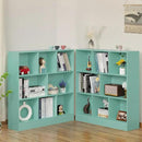 LEYAOYAO 8 Cube Bookshelf with Base,3 Tier Modern Mint-Green Kids Bookcase,Standing Wide Bookshelves Storage Organizer Toy Shelf,Wood Display Children's Book Shelves for Bedroom,Living Room,Nursery by CozyNest Decor