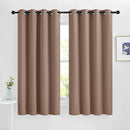 NICETOWN Blackout Curtains for Bedroom, Grommet Top Room Darkening Thermal Insulated Solid Window Treatments for Bedroom/Kids Room, Cappuccino, 2 Panels, W46 x L63 by TinyTreasures Baby Boutique