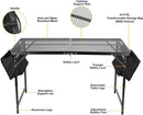 Grill Table 4FT Camping Table with 7/15 L Storage Bag 3 Height Adjustable Picnic Table Foldable Folding Portable Stand Mesh Outdoor BBQ by GreenHaven Gardens
