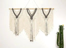 guzhiou large macrame wall hanging - Boho Tapestry Macrame Wall Decor Art- Chic Bohemian Handmade Woven Tapestry Home Decoration for Bedroom Living Room Apartment Wedding Party - 43"x32" (Beige-grey) by CozyNest Decor