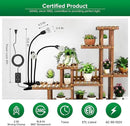 SANSI LED Grow Lights for Indoor Plants, Lifetime Free Bulb Replacement, 450W Full Spectrum 3-Gooseneck Clip Plant Grow Light, Plant Light with Timer 4/8/12 Hrs, High PPFD Growing Power Grow Lamp by GreenHaven Gardens