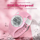 Kids Watches for Girls Boys Digital Sport Watch with Step Counter Pedometer Vibration Alarm Clock, No App Waterproof Fitness Tracker Kids Watch Boys Girls Teens Students Ages 5-16 by TinyTreasures Baby Boutique