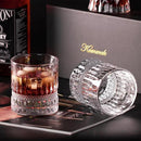 KAMMAK Whiskey Glass Set of 2, 7.05oz Old Fashioned wine Glass for Scotch, Cocktails, Rum, Vodka in Bar And Party Gifts for Men, Whisky Lovers, Wedding, Anniversary, Birthday by CozyNest Decor