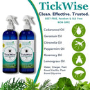 3 Moms Organics, TickWise 16oz Extra Strength Double Mama 2-Pack - DEET- Free, Tick and Insect Repellent, Plant Based Essential Oils, All Natural Ingredients, Safe for Kids, Adults, Dogs & Horses by TinyTreasures Baby Boutique